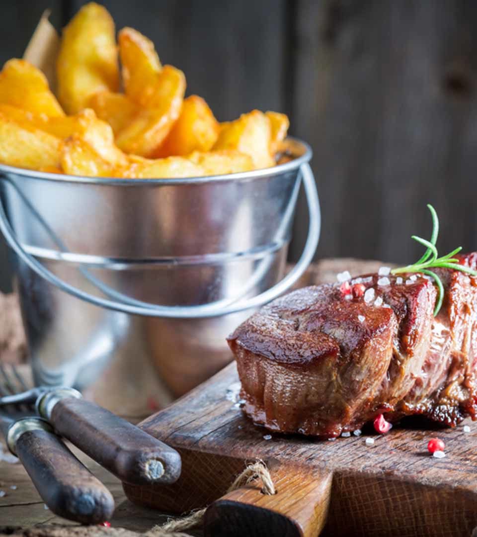 Steak and chips