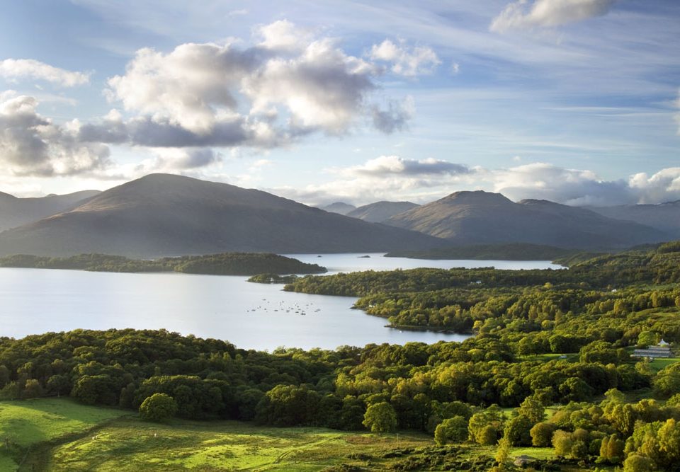 View from Conic hill on the banks of Loch Lomond above Balmaha