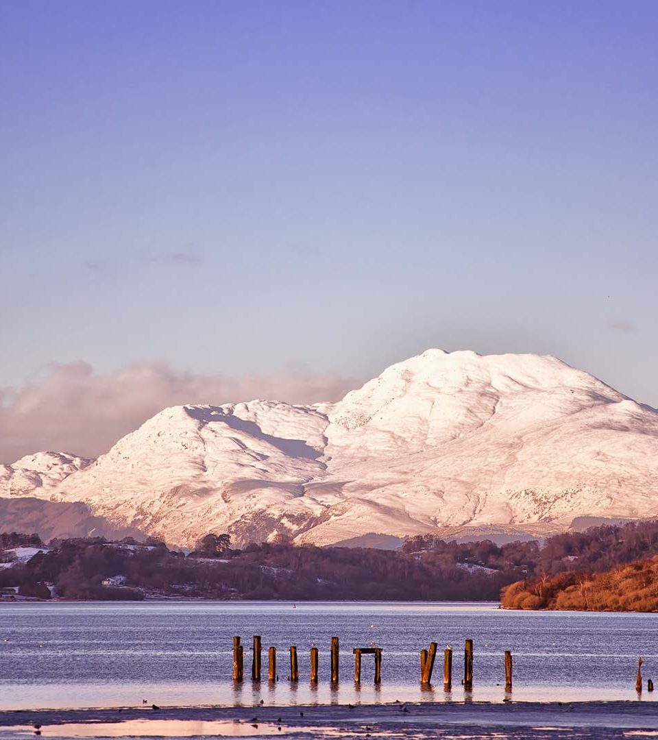 ben lomond covered in snow