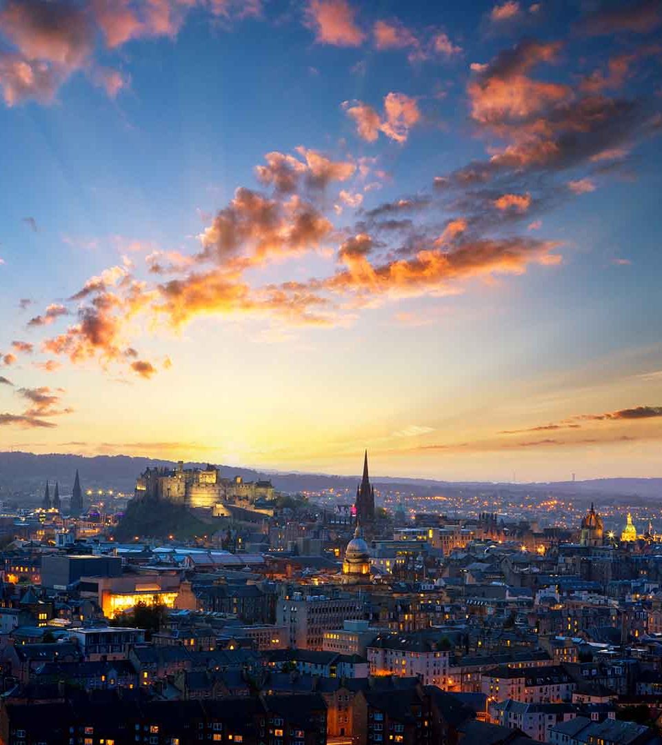 Edinburgh at sunset