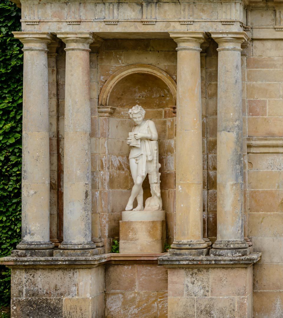 Statue in Drummond Castle Gardens Crieff Scotland