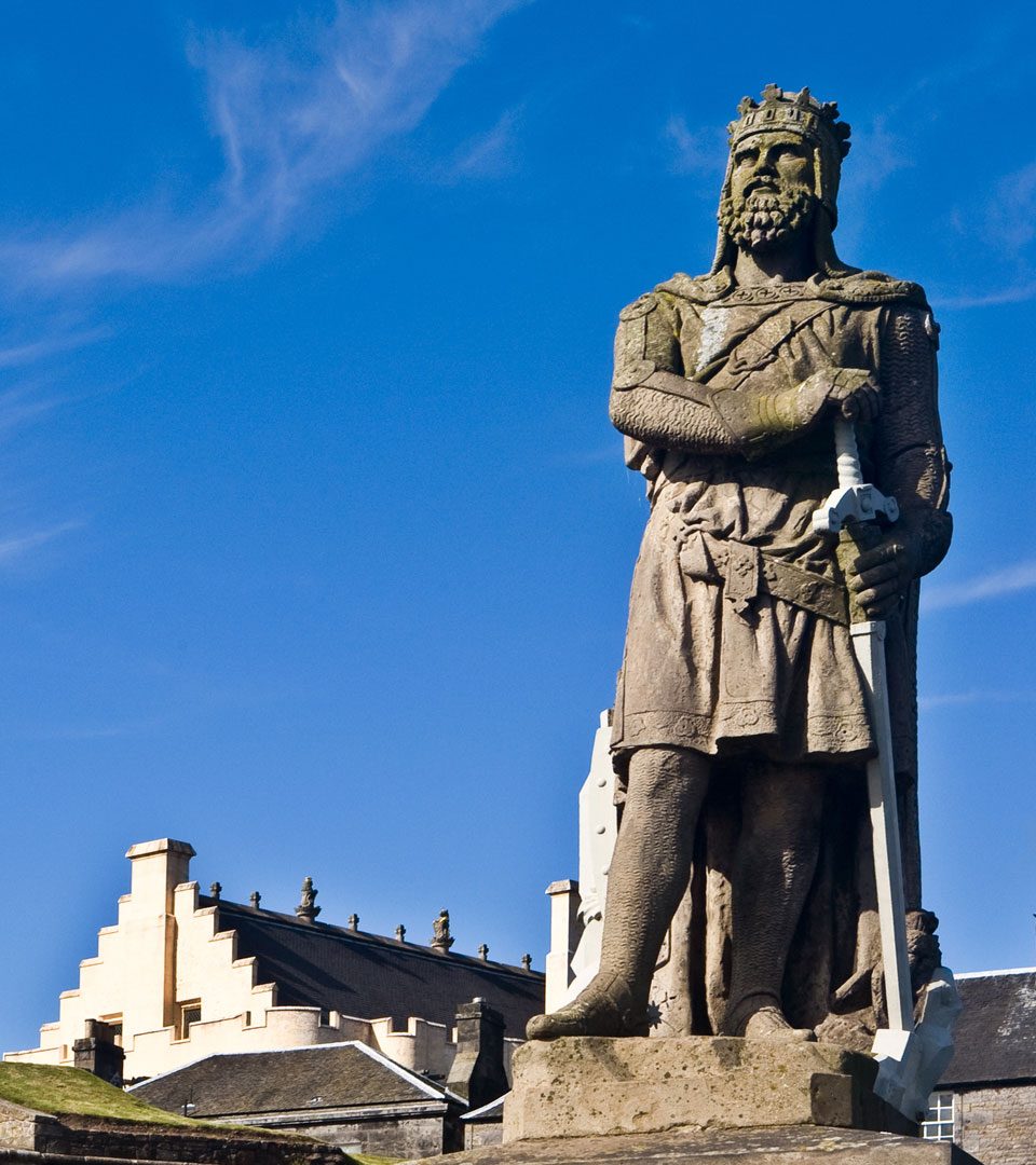 Statue of Robert The Bruce outside Stirling Castle