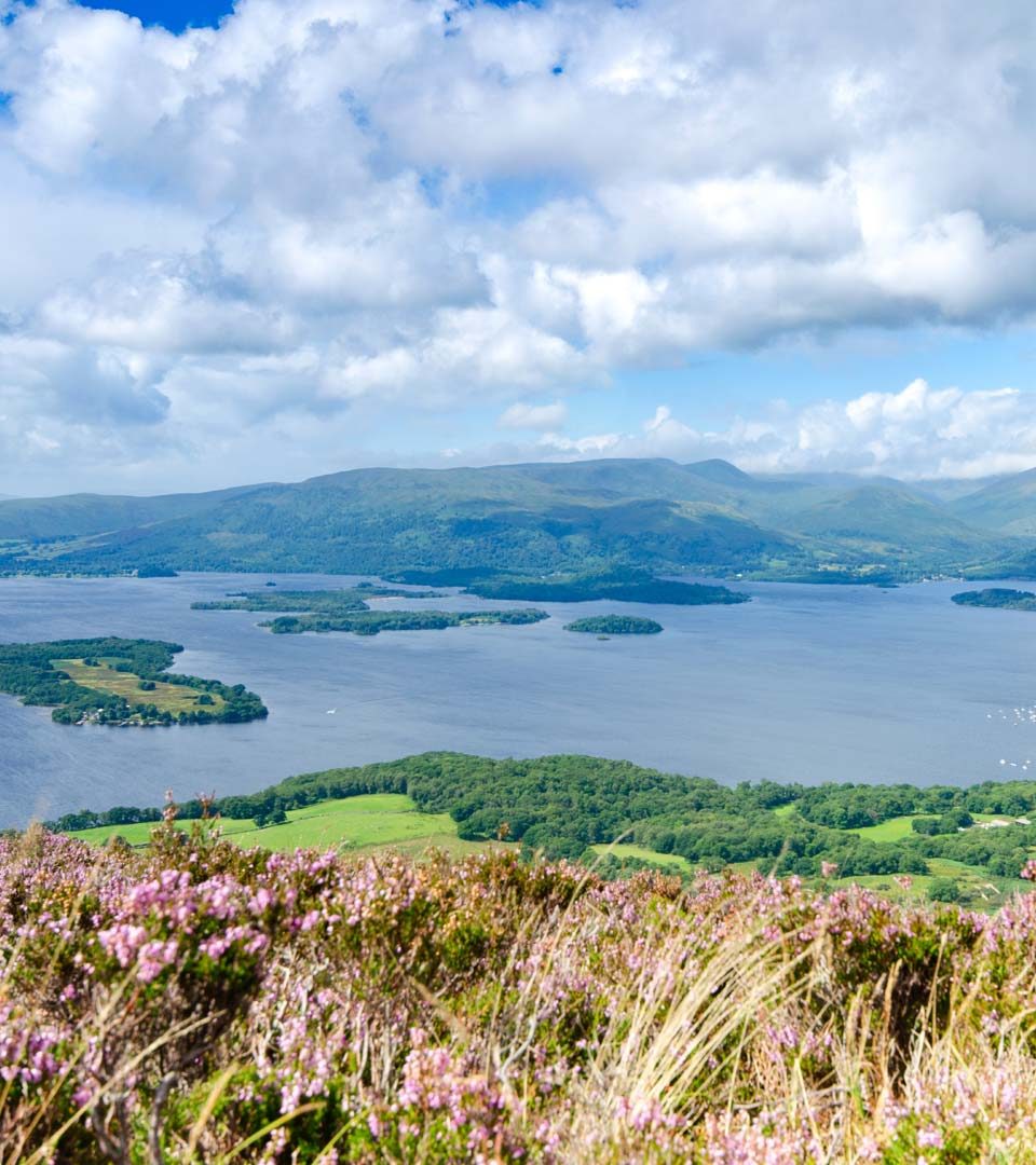 View of Loch Lomond and islands from Conic Hill