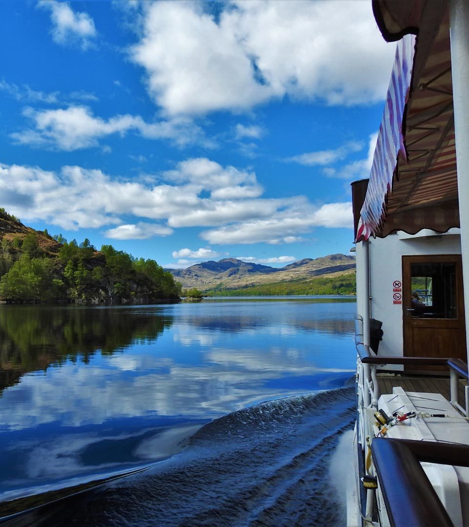 Boat cruise on Loch Katrine Scotland