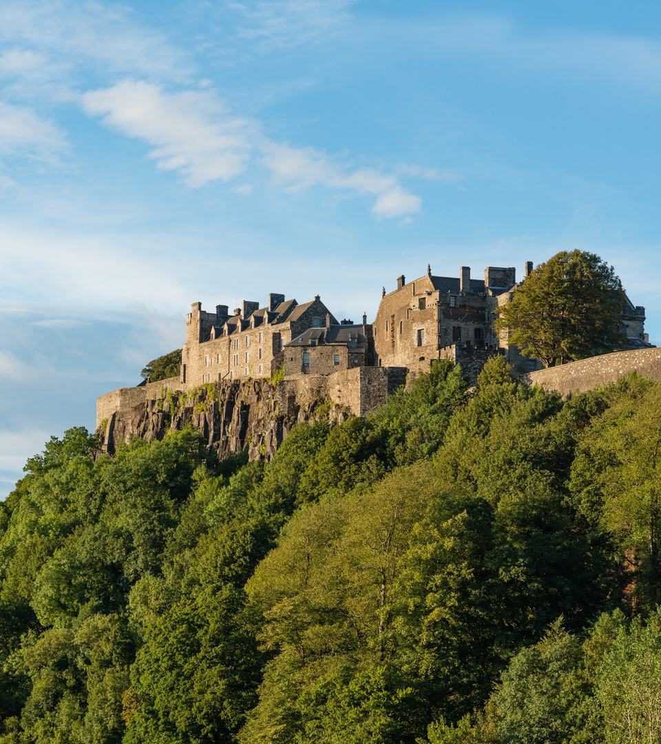 Stirling Castle from the West in late afternoon autumn sunshine