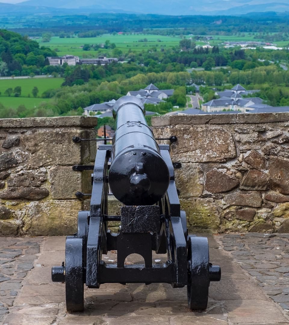 Canon in Stirling Castle in Scotland