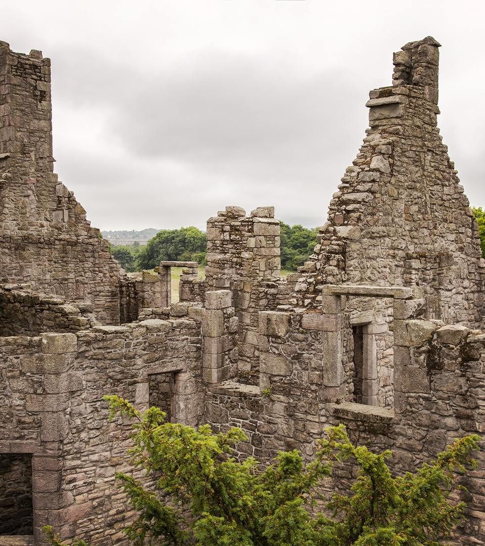 Image the crumbling buildings of Craigmillar castle.Edinburgh, Scotland.