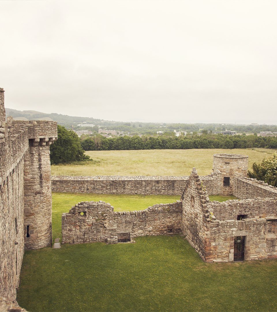 Image the crumbling buildings of Craigmillar castle Edinburgh, Scotland.