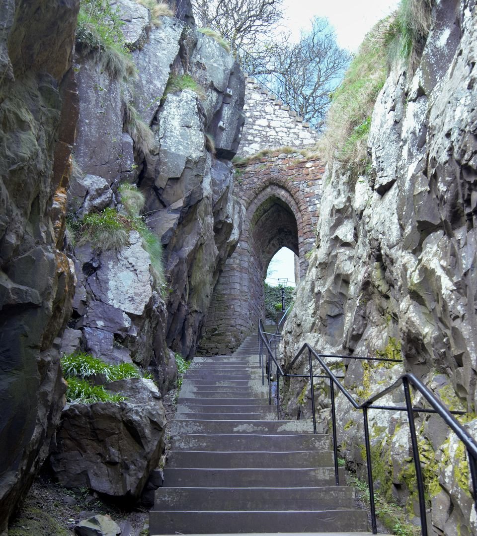 Scotland Dumbarton Castle stairs