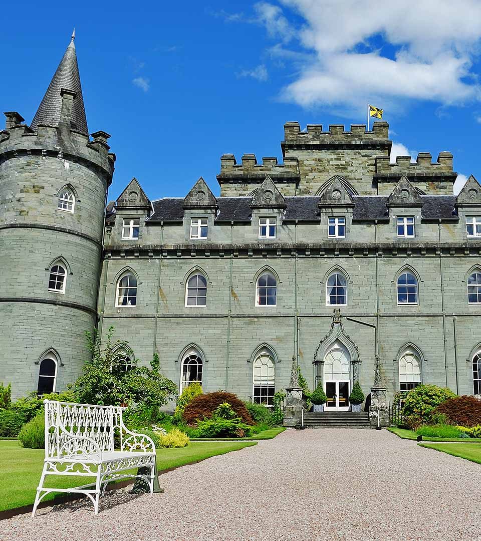 The entrance driveway to Inveraray Castle