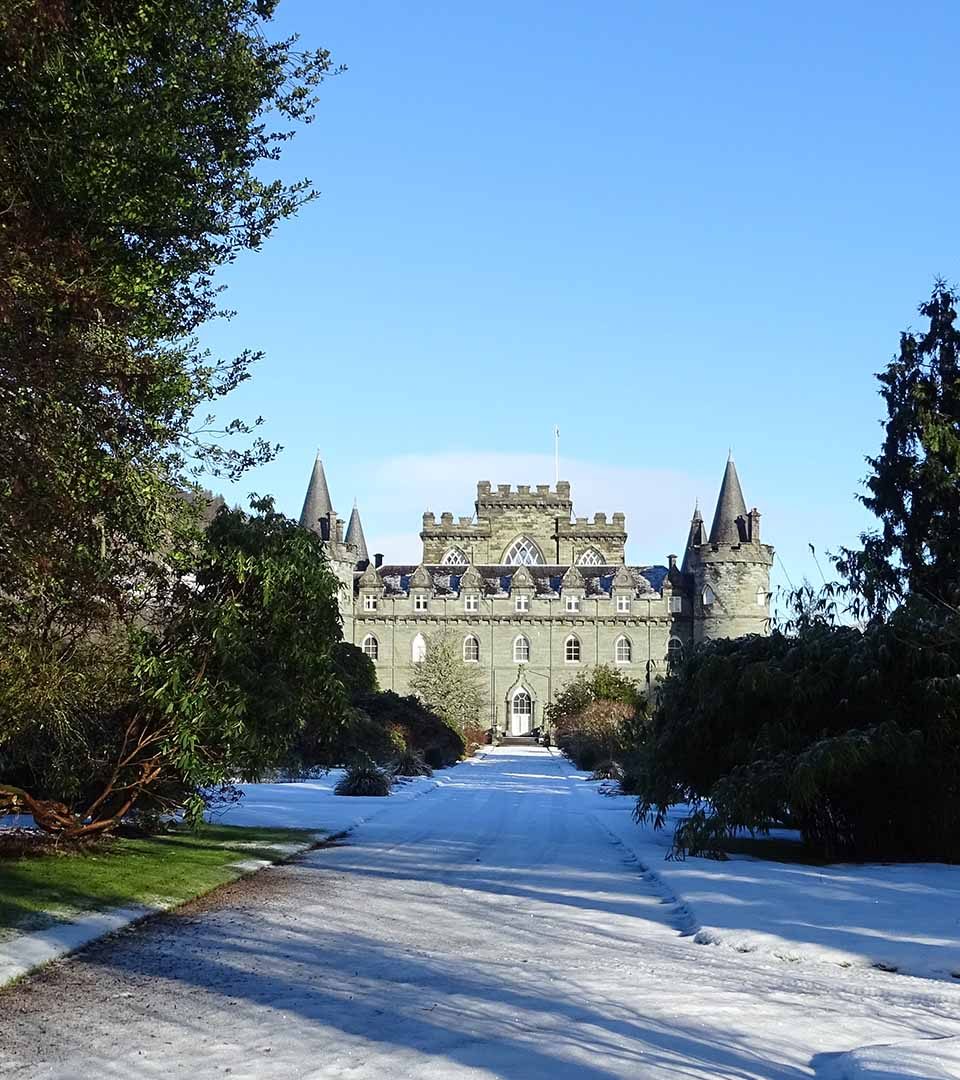 Inveraray Castle in the snow