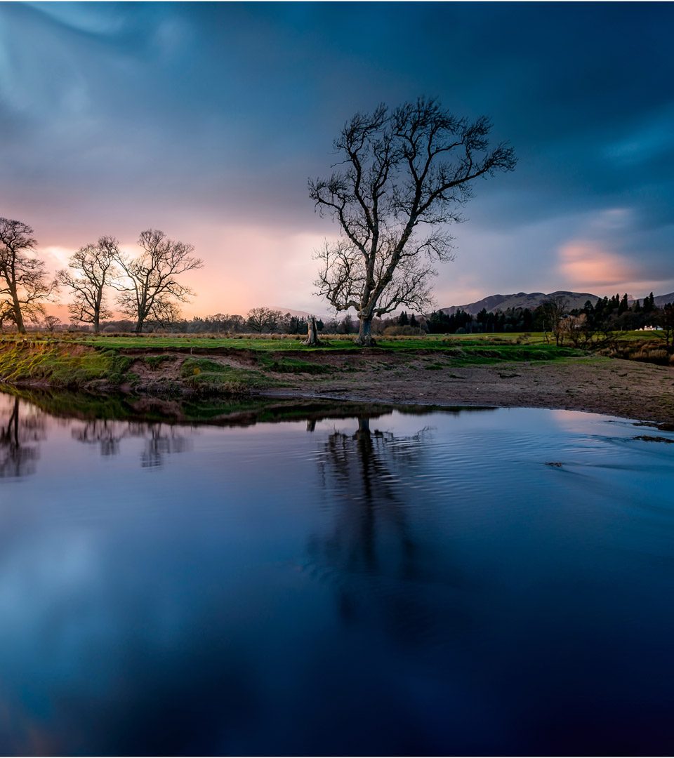 March sunset in Drymen, Scotland