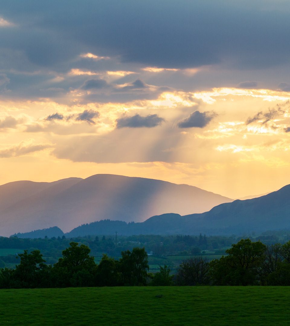 Sunset over the hills from Killearn