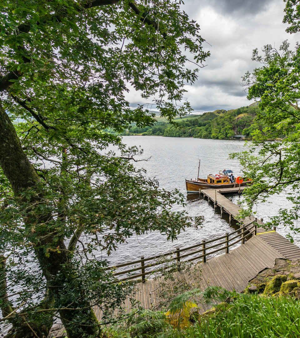 Boat moored on Inchcailloch Island