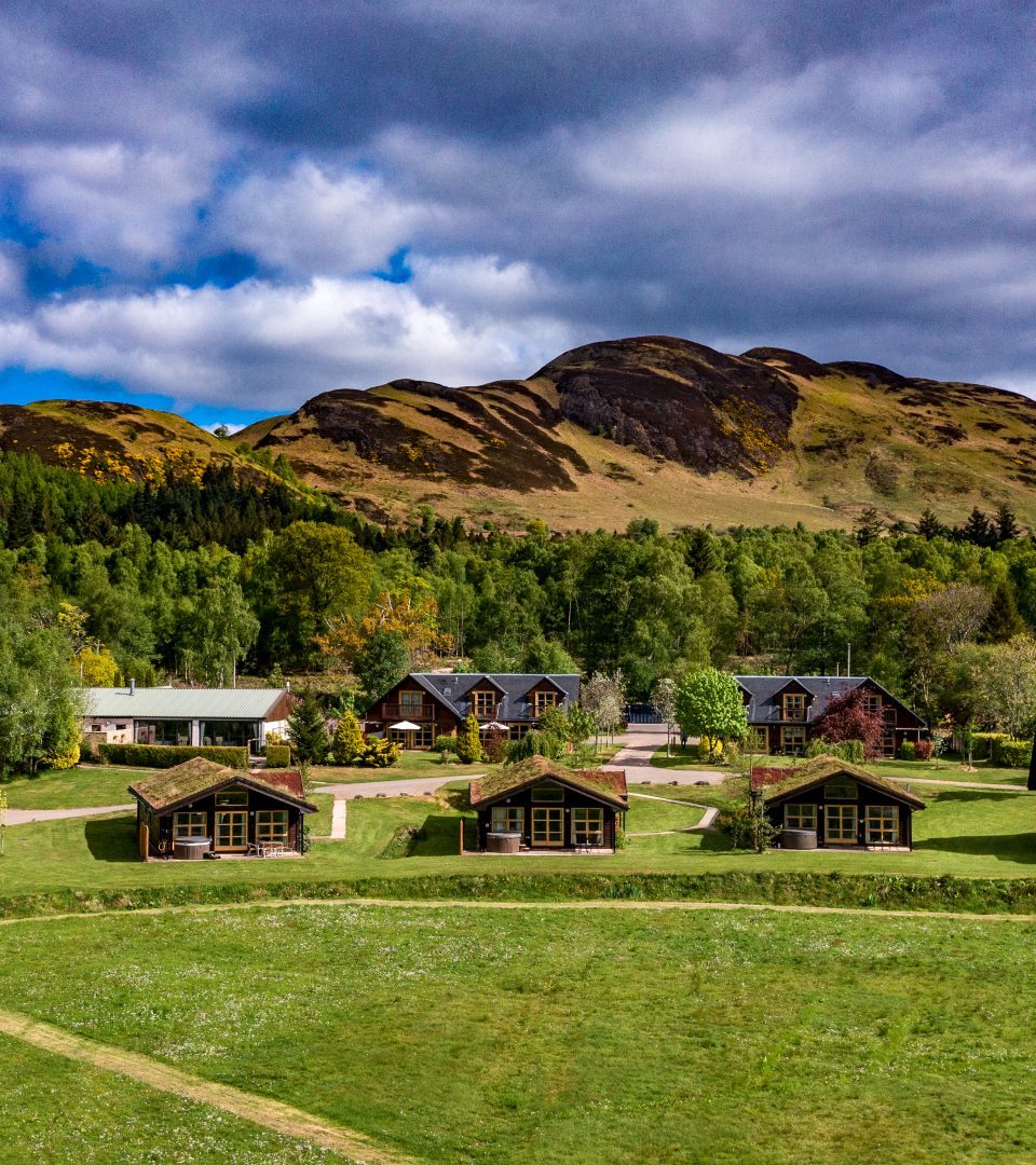 Selfcatering holiday chalets on the West Highland Way at the foot of Conic Hill