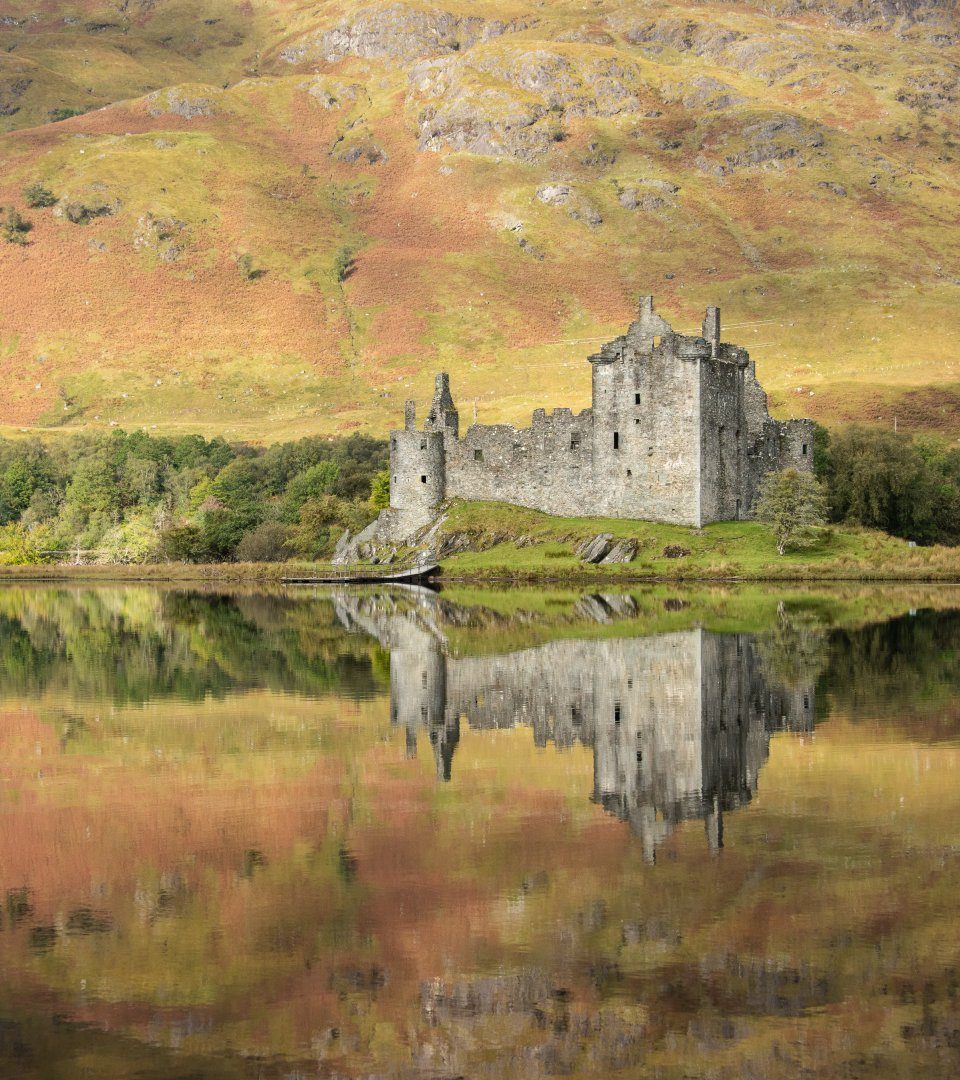 Kilchurn Castle reflected in Loch Awe