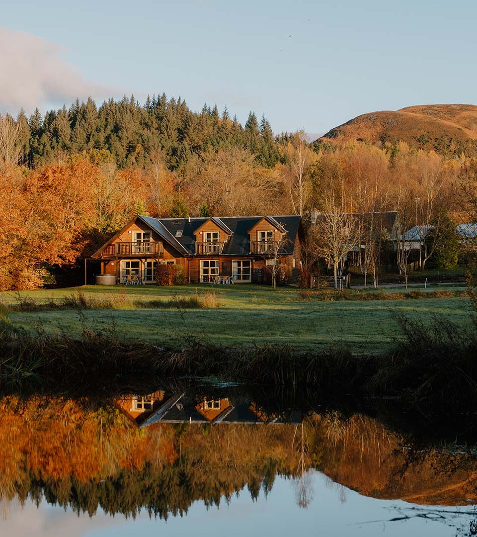 Lodges at Loch Lomond Waterfront luxury lodges in Balmaha in the Autumn