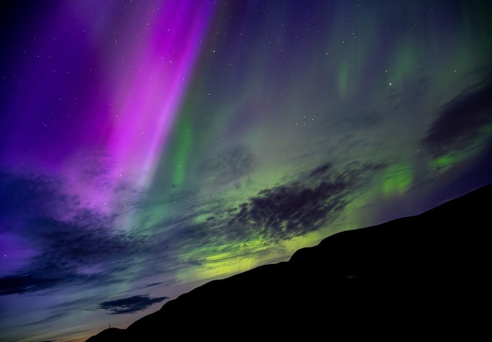 Northern lights taken from Scotland